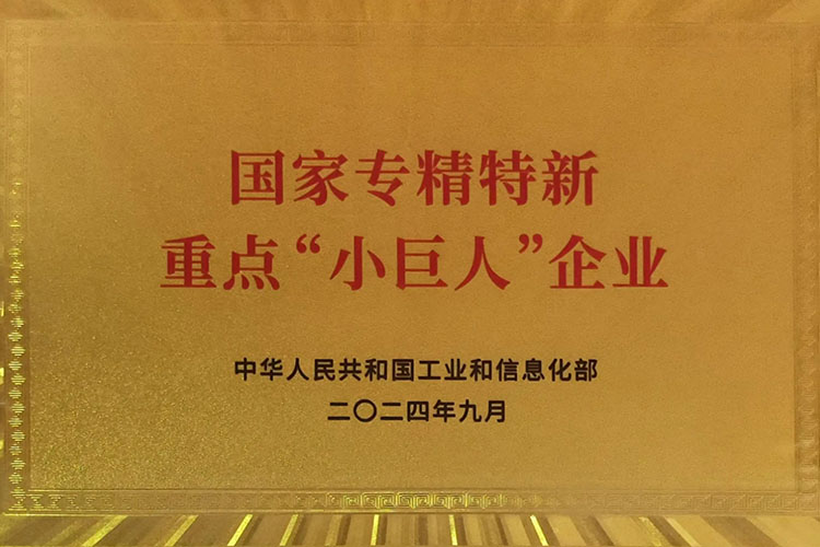 滕州市山东大汉智能科技有限公司荣膺国家级重点“小巨人”企业称号