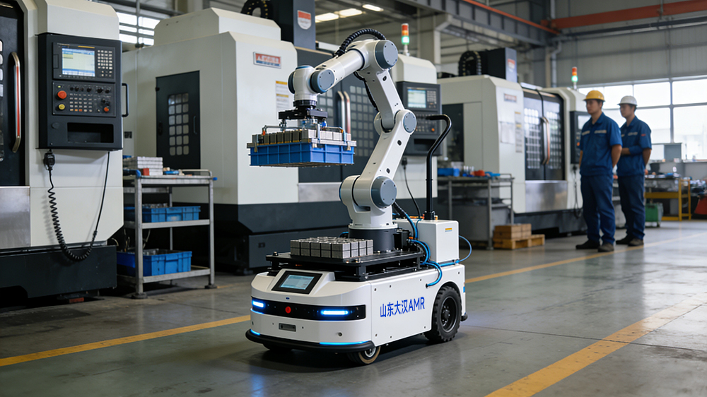 具身智能赋能工业物流！山东大汉 AMR 智能复合机器人，重塑产线流转新范式